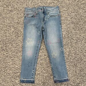 Gap Kids Star Patterned Skinny Ankle Length Blue Jeans
